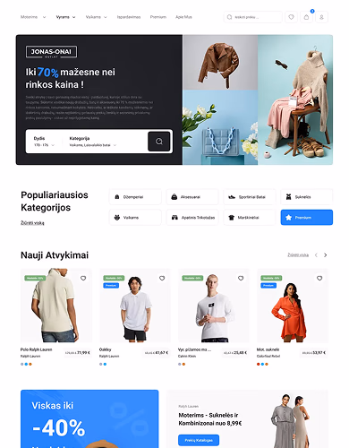 Desktop view of E-commerce Store project